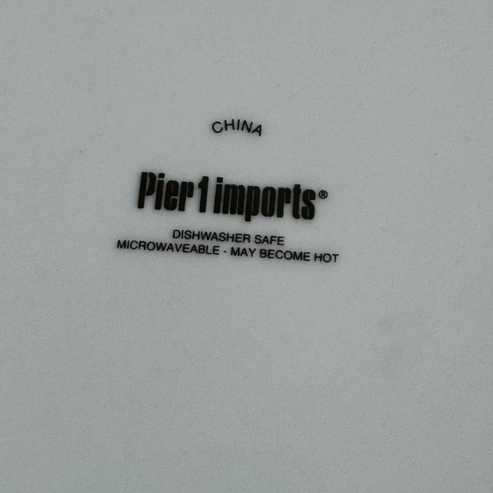 Pier 1 Imports Butterfly Plates Poetry In Motion‎ Salad Vntg Lady Bug Botanical